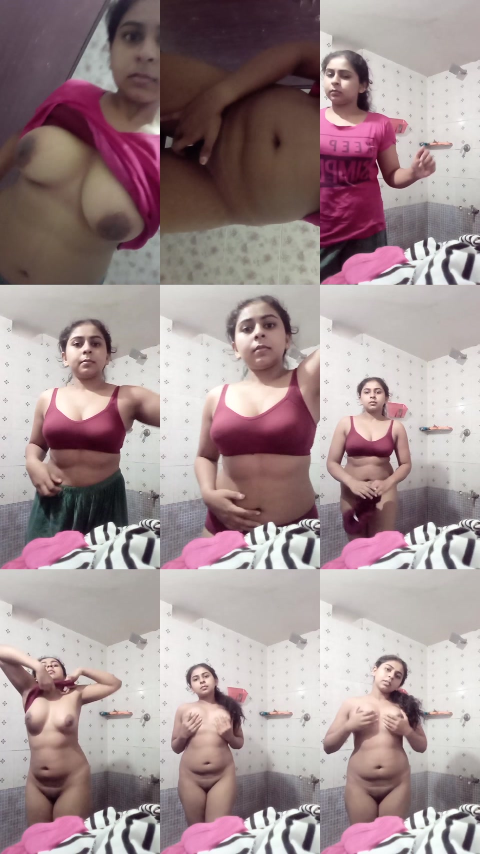 Nude girl exposes her desi boobs and pussy in the bathroom
