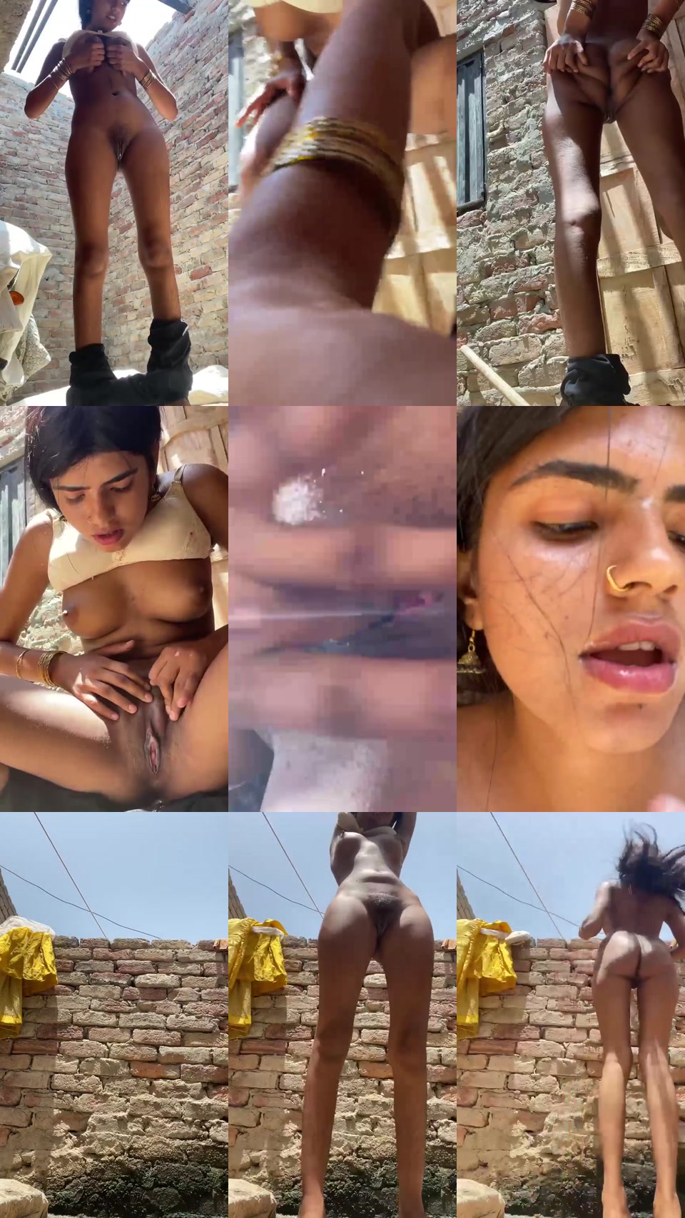 Skinny desi nude girl exposes her naked body and pink pussy